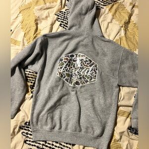 Local Boy Outfitters Pullover Hoodie Gray ~ Size Small